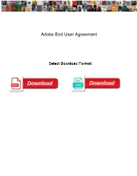 Adobe End User Agreement