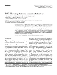 DNA Metabarcoding of Microbial Communities for Healthcare I