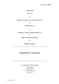 Rights Issue Underwriting Agreement