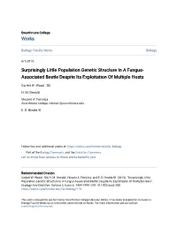 Surprisingly Little Population Genetic Structure in a Fungus-Associated Beetle Despite Its Exploitation of Multiple Hosts"
