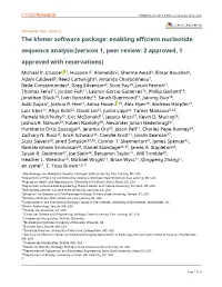 The Khmer Software Package: Enabling Efficient Nucleotide Sequence Analysis [Version 1; Peer Review: 2 Approved, 1 Approved with Reservations]