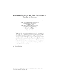 Benchmarking Models and Tools for Distributed Web-Server Systems