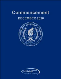 Commencement Program 2020