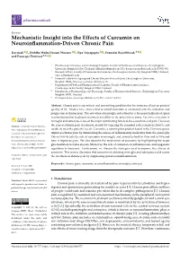 Mechanistic Insight Into the Effects of Curcumin on Neuroinflammation