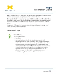 Apps Information Guide