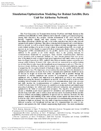 Simulation/Optimization Modeling for Robust Satellite Data Unit for Airborne Network