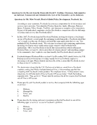 1 Questions for the Record from the Honorable David N. Cicilline