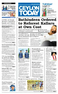 Bathiudeen Ordered to Reforest Kallaru at Own Cost