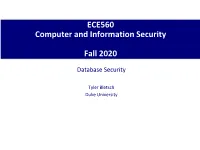 Database Security