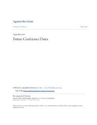 Future Conference Dates