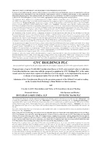 GVC Combined Prospectus and Class 1 Circular Dated 9 February 2018