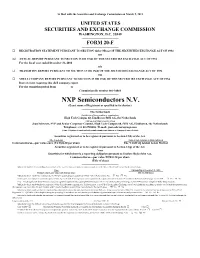 NXP Semiconductors N.V. (Exact Name of Registrant As Specified in Its Charter)