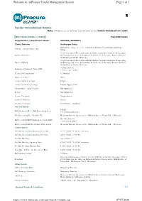 Page 1 of 3 Welcome to (N)Procure Tender Management System 07/07
