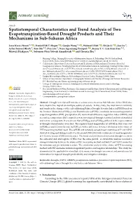 Spatiotemporal Characteristics and Trend Analysis of Two Evapotranspiration-Based Drought Products and Their Mechanisms in Sub-Saharan Africa