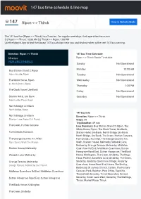 147 Bus Time Schedule & Line Route