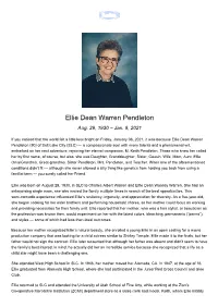 Ellie Dean Warren Pendleton Aug