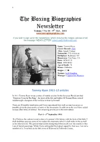 The Boxing Biographies Newsletter
