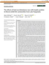 The Effects of Land Use Disturbance Vary with Trophic Position in Littoral Cichlid Fish Communities from Lake Tanganyika
