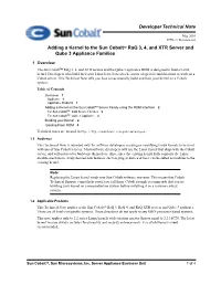 Developer Technical Note Adding a Kernel to the Sun Cobalttm Raq 3