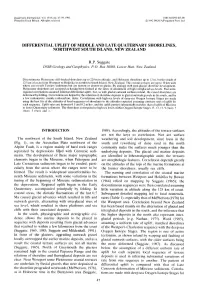 Differential Uplift of Middle and Late Quaternary Shorelines, Northwest South Island, New Zealand Introduction