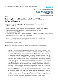 Inferring Directed Road Networks from GPS Traces by Track Alignment