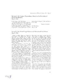 Message to the Congress Transmitting a Report on the Prevention of Nuclear Proliferation May 16, 1994