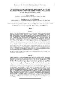 Pathogenic Microorganisms Associated with the Southern Pine Coneworm (Lepidoptera: Pyralidae) Attacking Loblolly Pine