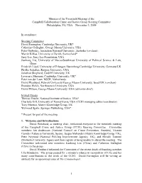 1 Minutes of the Twentieth Meeting of the Campbell Collaboration Crime