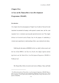 A Case on the Tumen River Area Development Programme (TRADP)