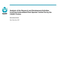 A Review and Analysis of the Research and Development Activities