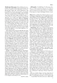 Abolitionist Movement. the Abolitionist Move- Bibliography