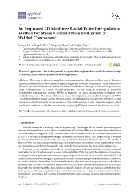 An Improved 2D Meshfree Radial Point Interpolation Method for Stress Concentration Evaluation of Welded Component