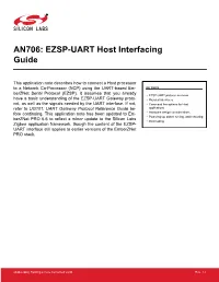 AN706: EZSP-UART Host Interfacing Guide