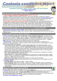 Cooloola Conditions Report