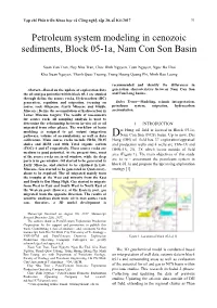 Petroleum System Modeling in Cenozoic Sediments, Block 05-1A, Nam Con Son Basin