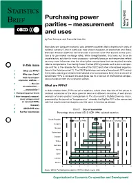 STATISTICS BRIEF Purchasing Power Parities – Measurement and Uses