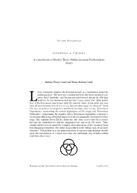 A Contribution to Number Theory Within Lacanian Psychoanalytic Theory
