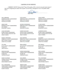 Certificate of Service