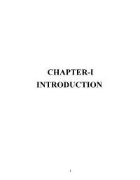 Chapter-I Introduction