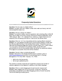 Frequently Asked Questions