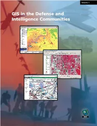 GIS in the Defense and Intelligence Communities Table of Contents