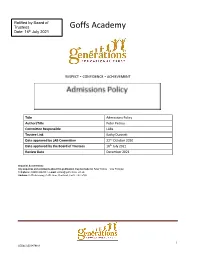 Goffs Academy Th Date: 16 July 2021