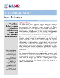 Impact Evaluations