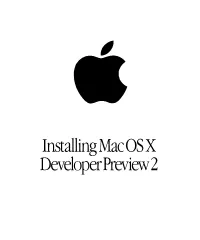 Installing Mac OS X Developer Preview 2