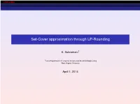 Set-Cover Approximation Through LP-Rounding