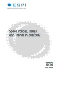 Space Policies, Issues and Trends in 2011/2012