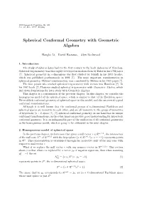 Spherical Conformal Geometry with Geometric Algebra