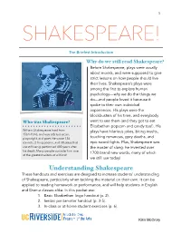 Understanding Shakespeare