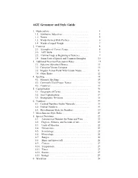 AGU Grammar and Style Guide