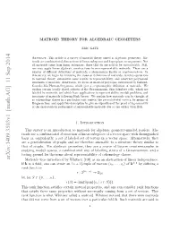 Arxiv:1409.3503V1 [Math.AG] 11 Sep 2014 Htddntcm Rmasto Etr Vrapriua ﬁeld Particular a Over Vectors T of That Set Noticed a Whitney from Matroid